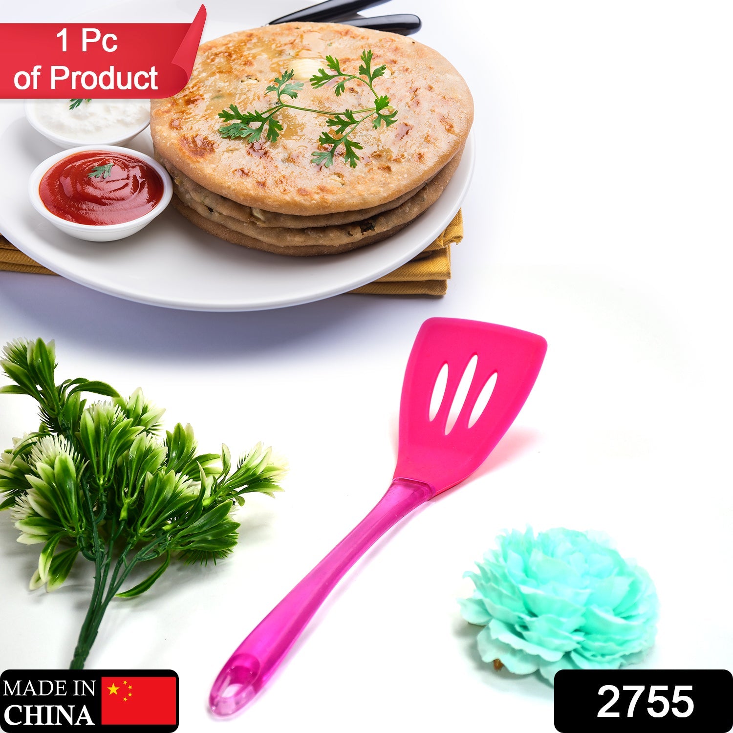 2755 KITCHEN TURNER HEAT RESISTANT SILICONE NON-STICK SILICONE TURNER GRIP WITH LONG HANDLE COOKING TURNER DeoDap 2755 KITCHEN TURNER HEAT RESISTANT SILICONE NON-STICK SILICONE TURNER GRIP WITH LONG HANDLE COOKING TURNER DeoDap